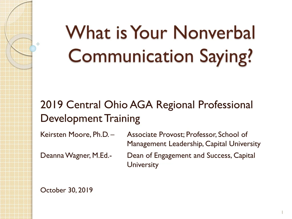 what is your nonverbal communication saying