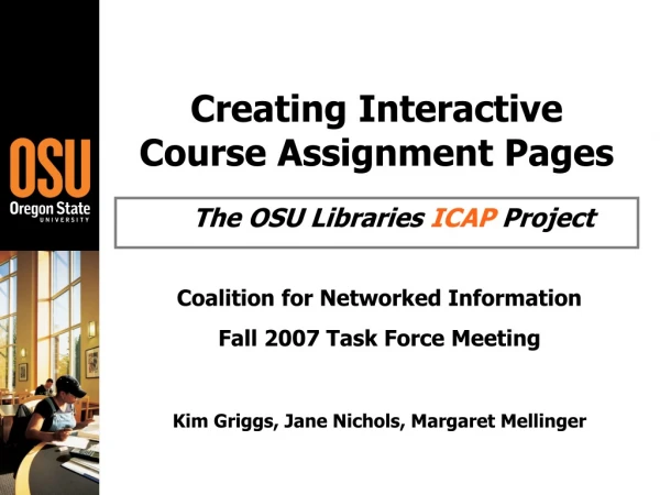 Creating Interactive Course Assignment Pages