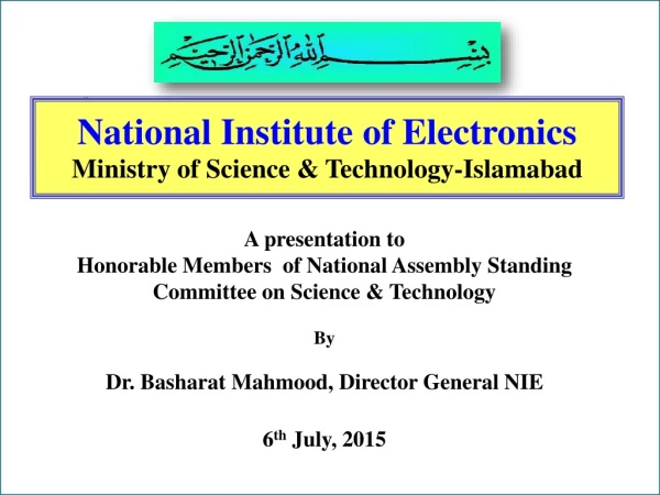 National Institute of Electronics
