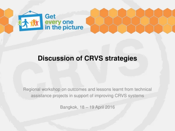 Discussion of CRVS strategies