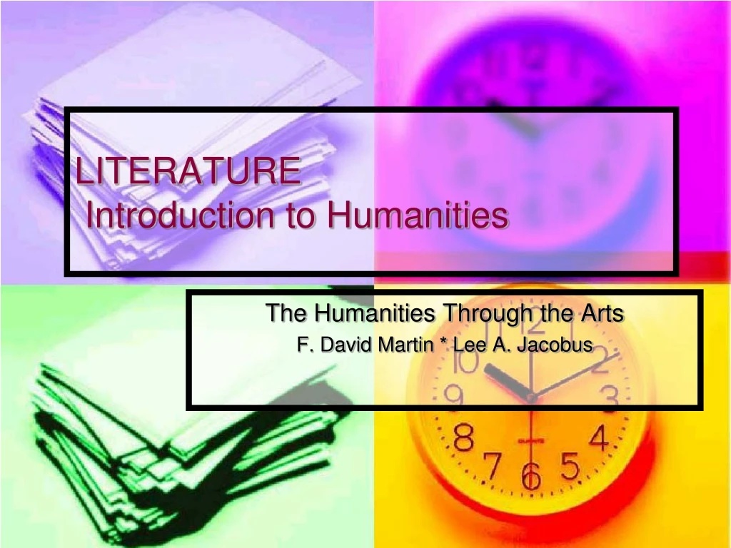 literature introduction to humanities