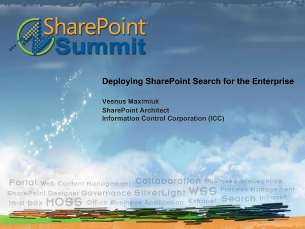 Deploying SharePoint Search for the Enterprise