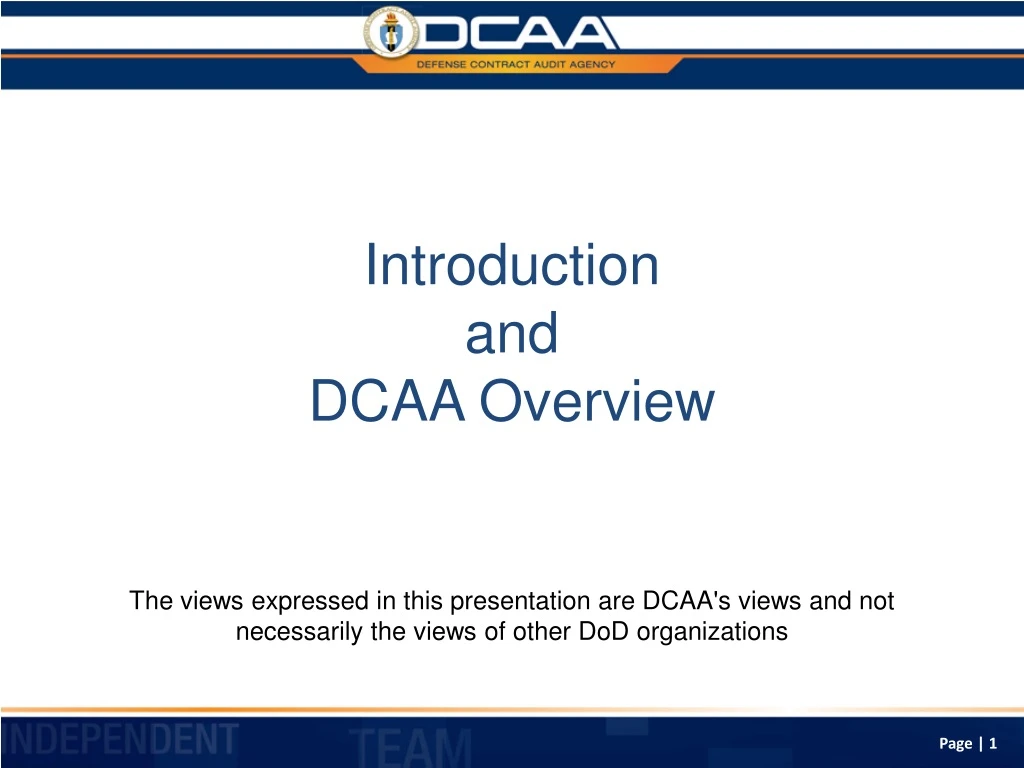 introduction and dcaa overview