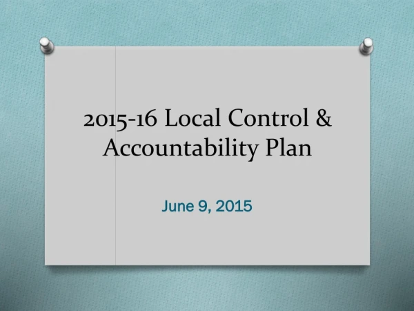 2015-16 Local Control &amp; Accountability Plan