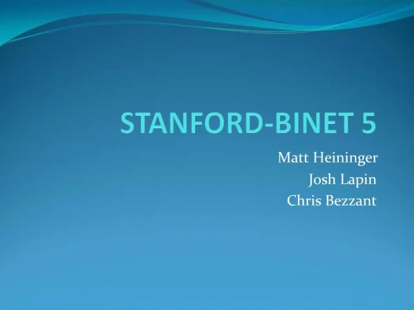 STANFORD-BINET 5