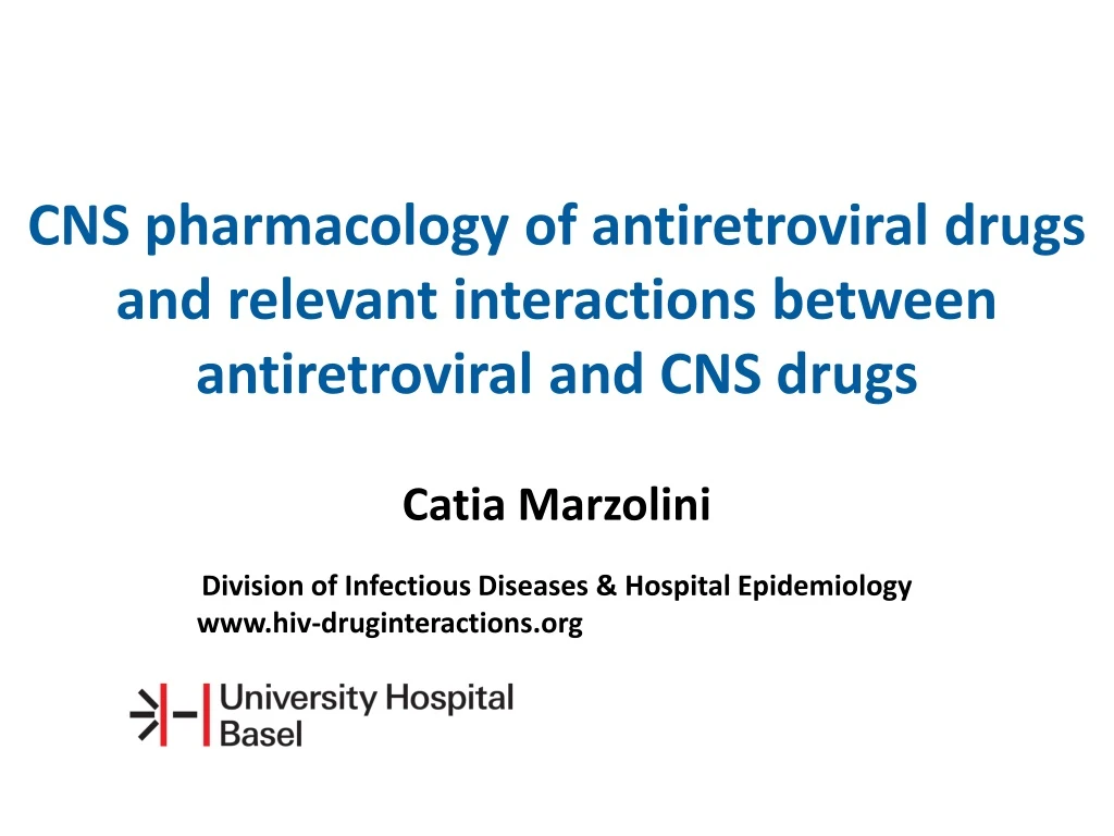 cns pharmacology of antiretroviral drugs