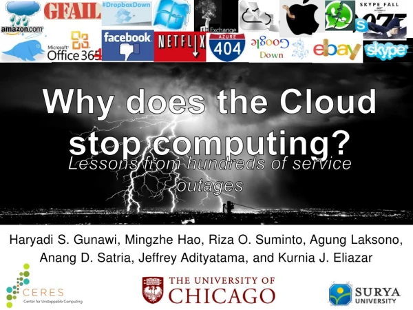 Why does the Cloud stop computing?