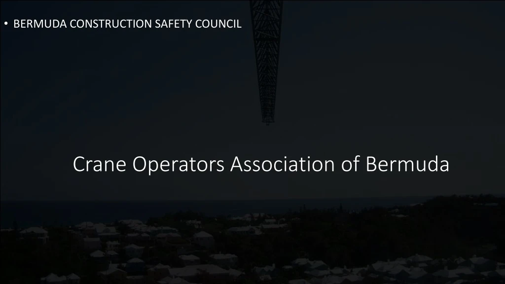crane operators association of bermuda