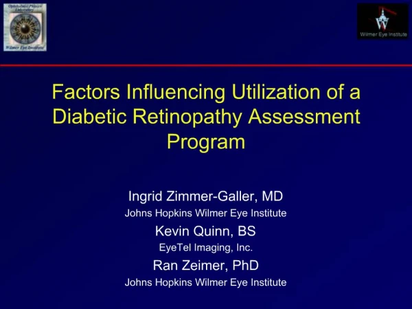 Factors Influencing Utilization of a Diabetic Retinopathy Assessment Program