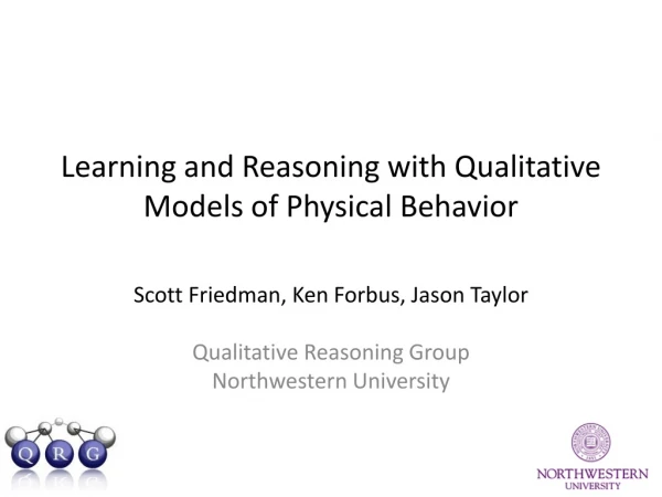 Learning and Reasoning with Qualitative Models of Physical Behavior