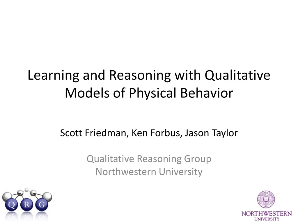 learning and reasoning with qualitative models of physical behavior