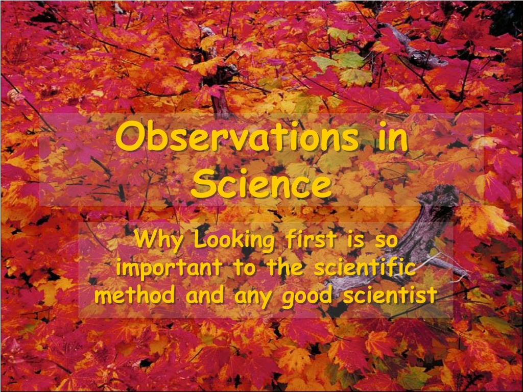observations in science