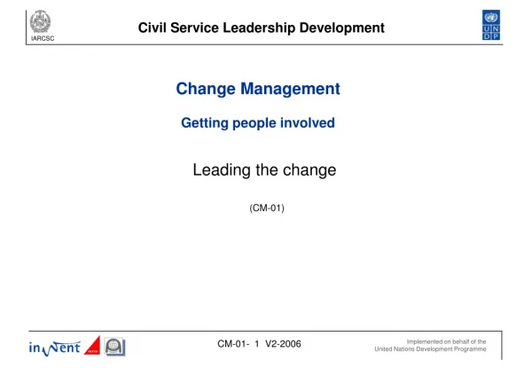 Leading the change (CM-01)