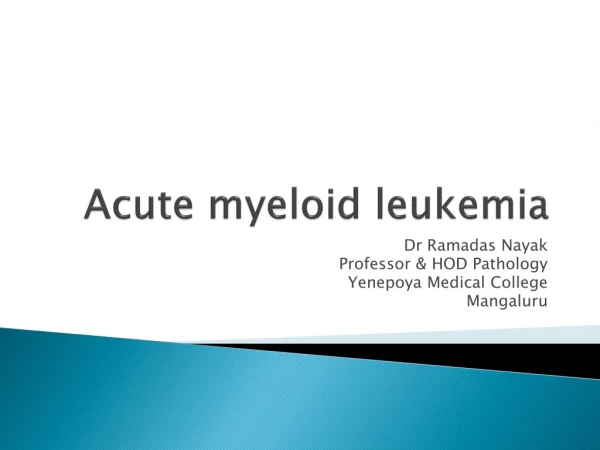 Acute myeloid leukemia