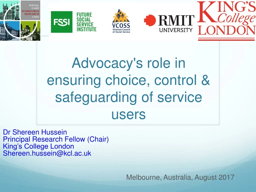 advocacy s role in ensuring choice control safeguarding of service users