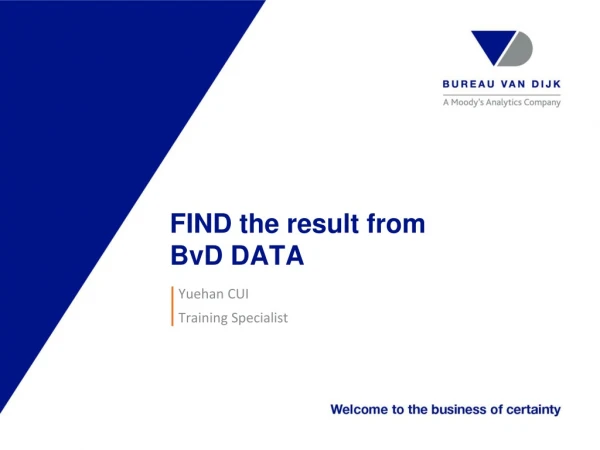 FIND the result from BvD DATA