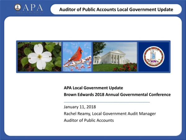 APA Local Government Update Brown Edwards 2018 Annual Governmental Conference