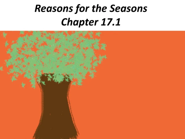 Reasons for the Seasons Chapter 17.1