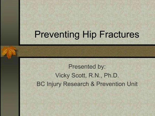 Preventing Hip Fractures