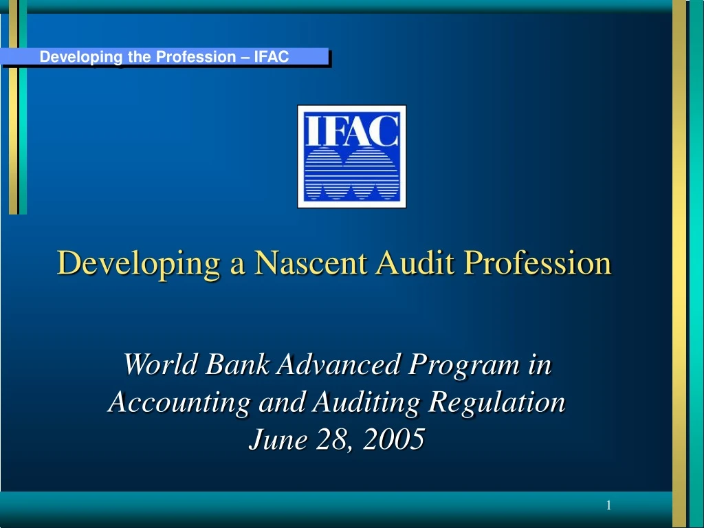 developing a nascent audit profession