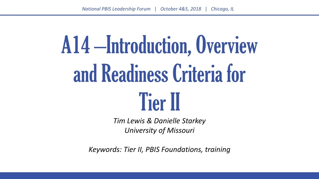 a14 introduction overview and readiness criteria