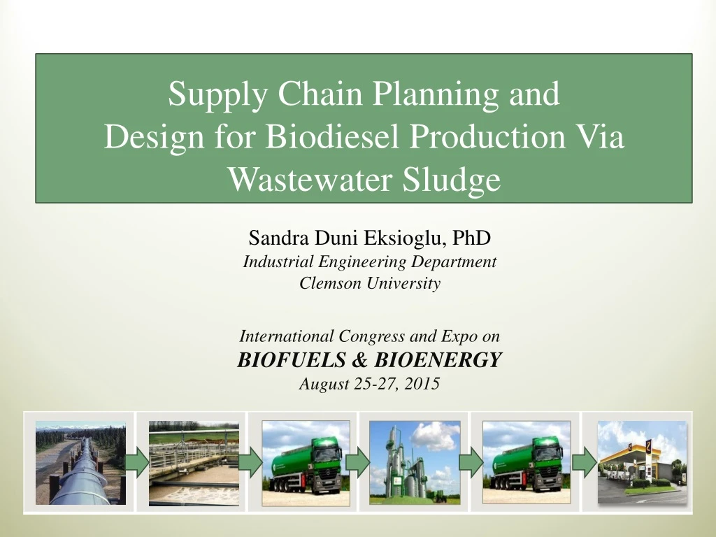 supply chain planning and design for biodiesel production via wastewater sludge