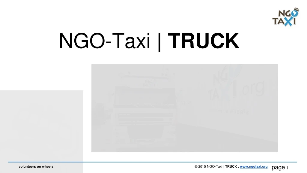 ngo taxi truck