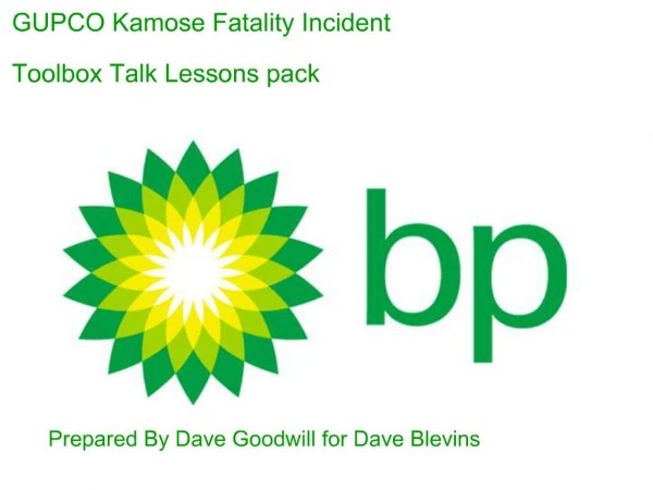 GUPCO Kamose Fatality Incident