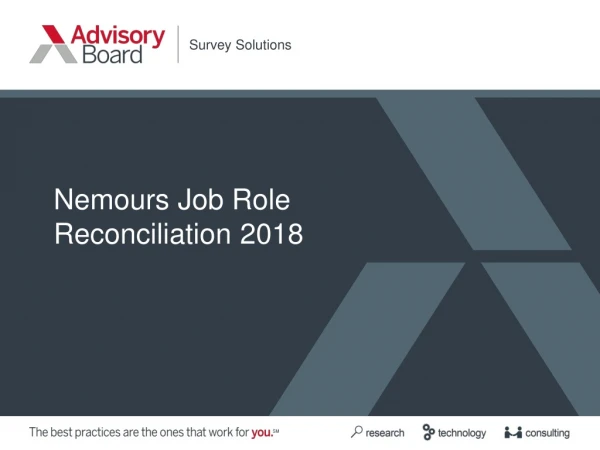 Nemours Job Role Reconciliation 2018