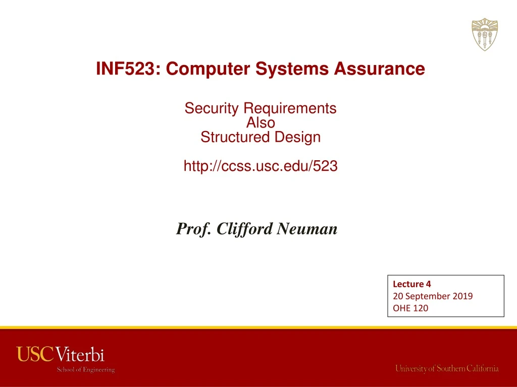 inf523 computer systems assurance security