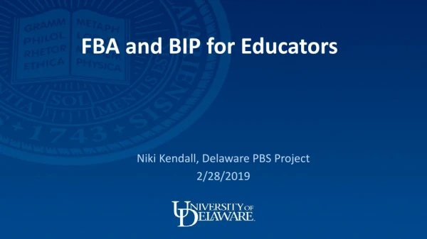 FBA and BIP for Educators