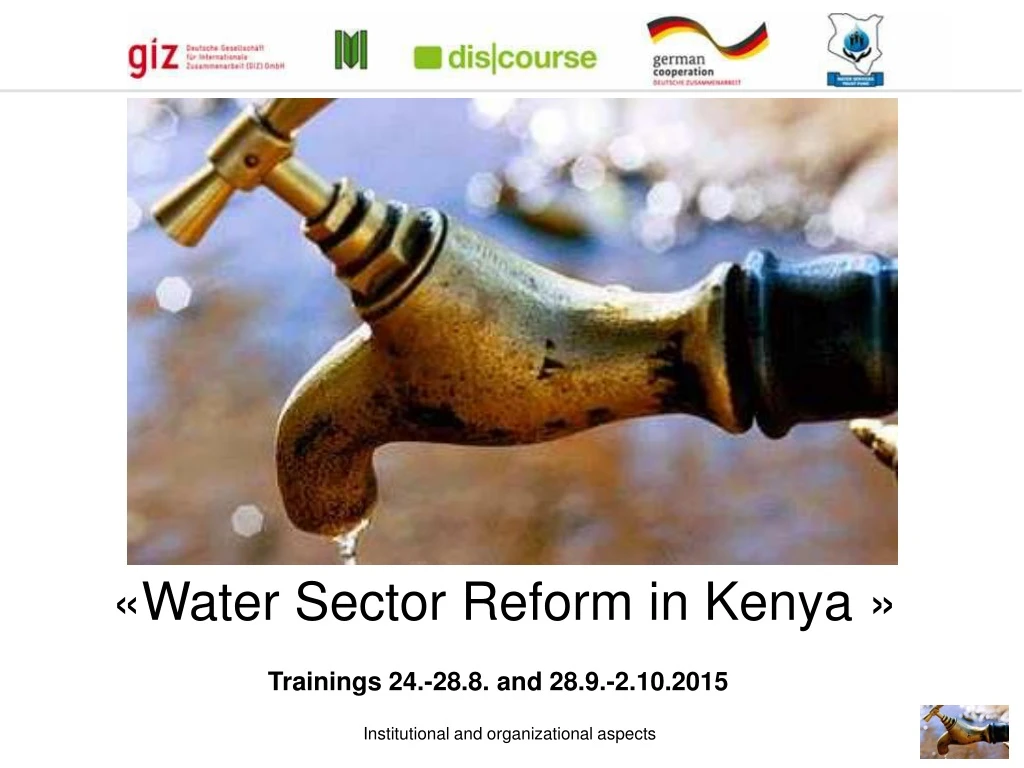 water sector reform in kenya