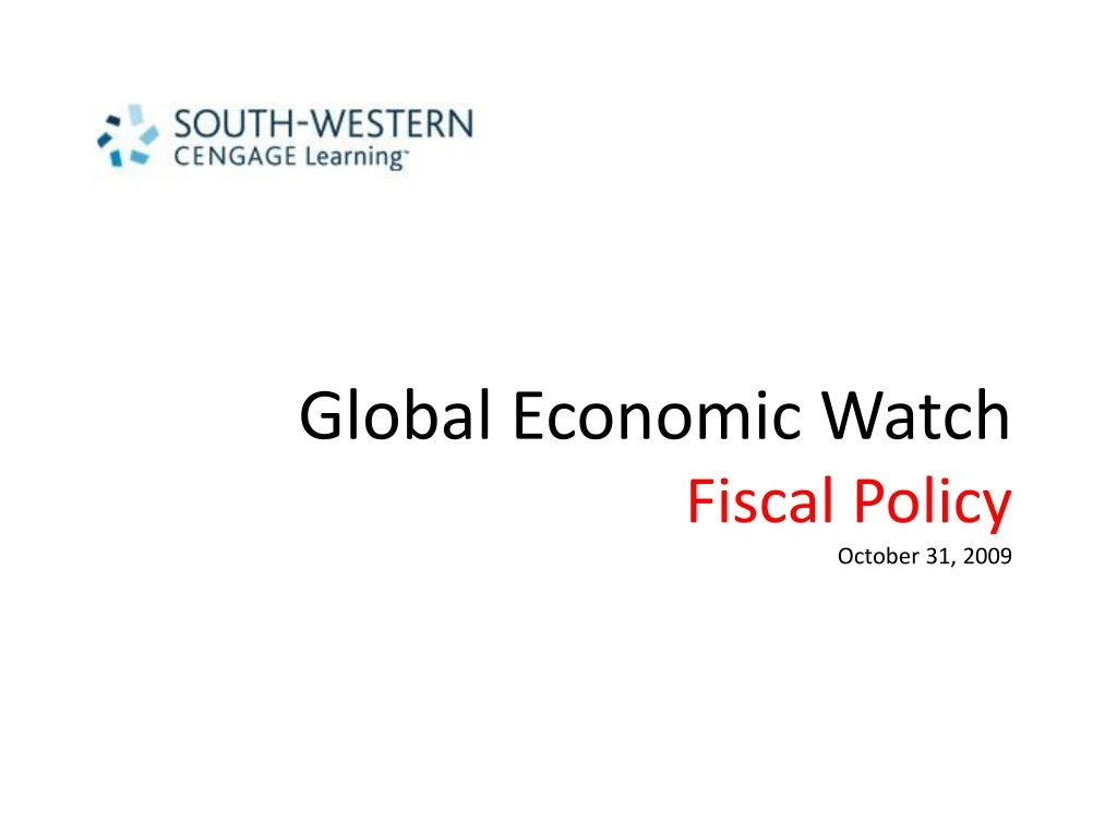 global economic watch fiscal policy october