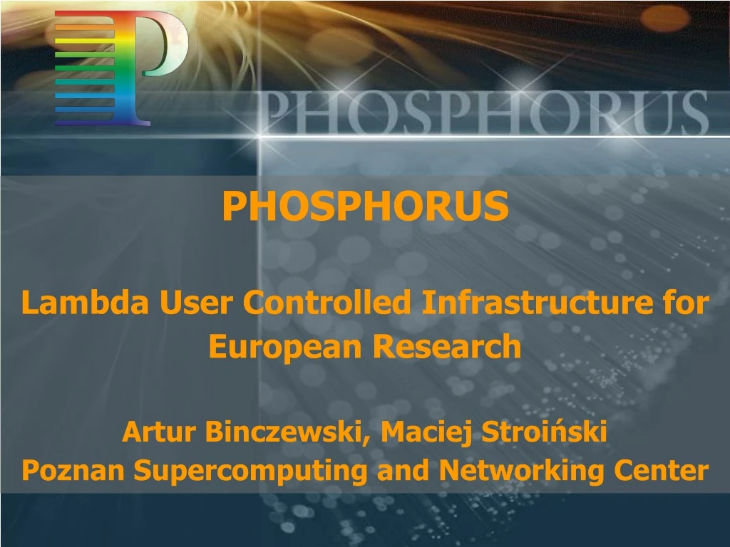 phosphorus lambda user controlled infrastructure