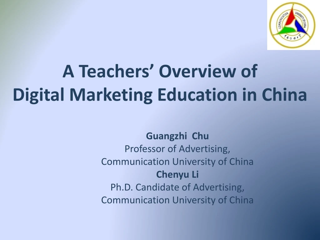 a teachers overview of digital marketing education in china