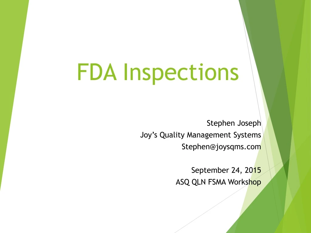 fda inspections