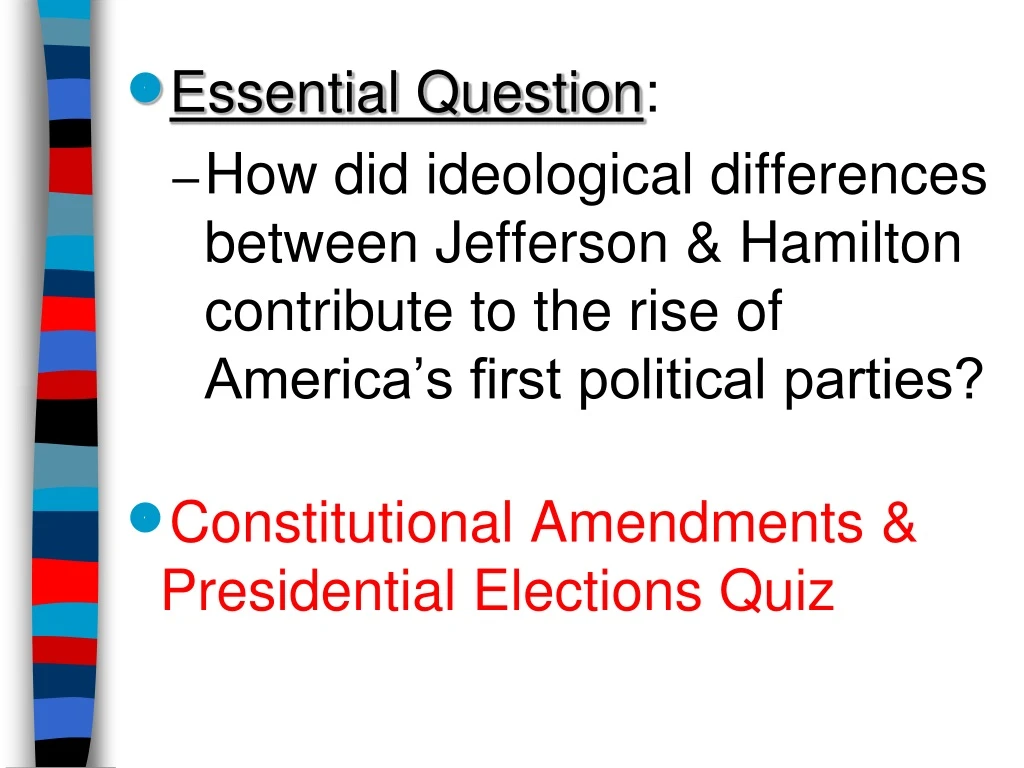 essential question how did ideological