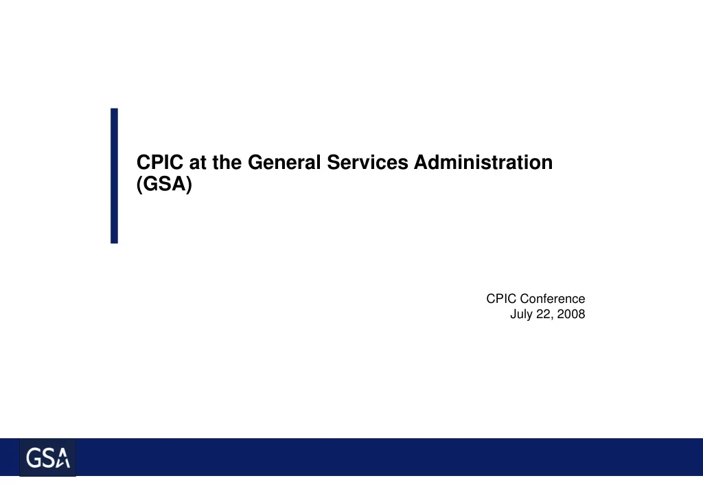 cpic at the general services administration gsa