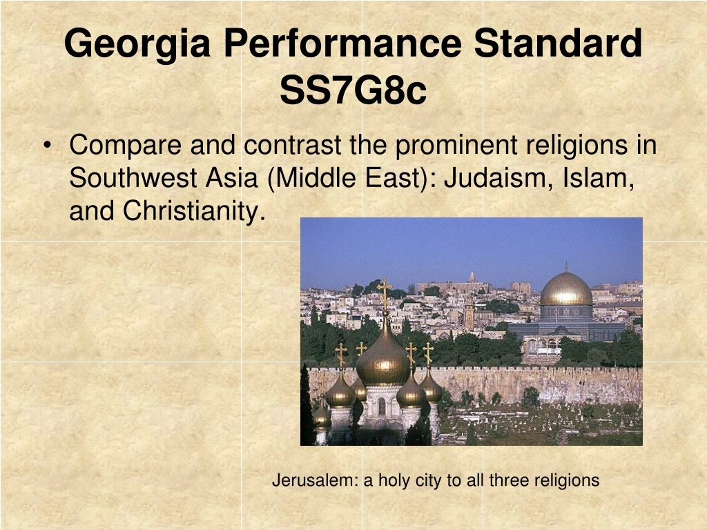 georgia performance standard ss7g8c