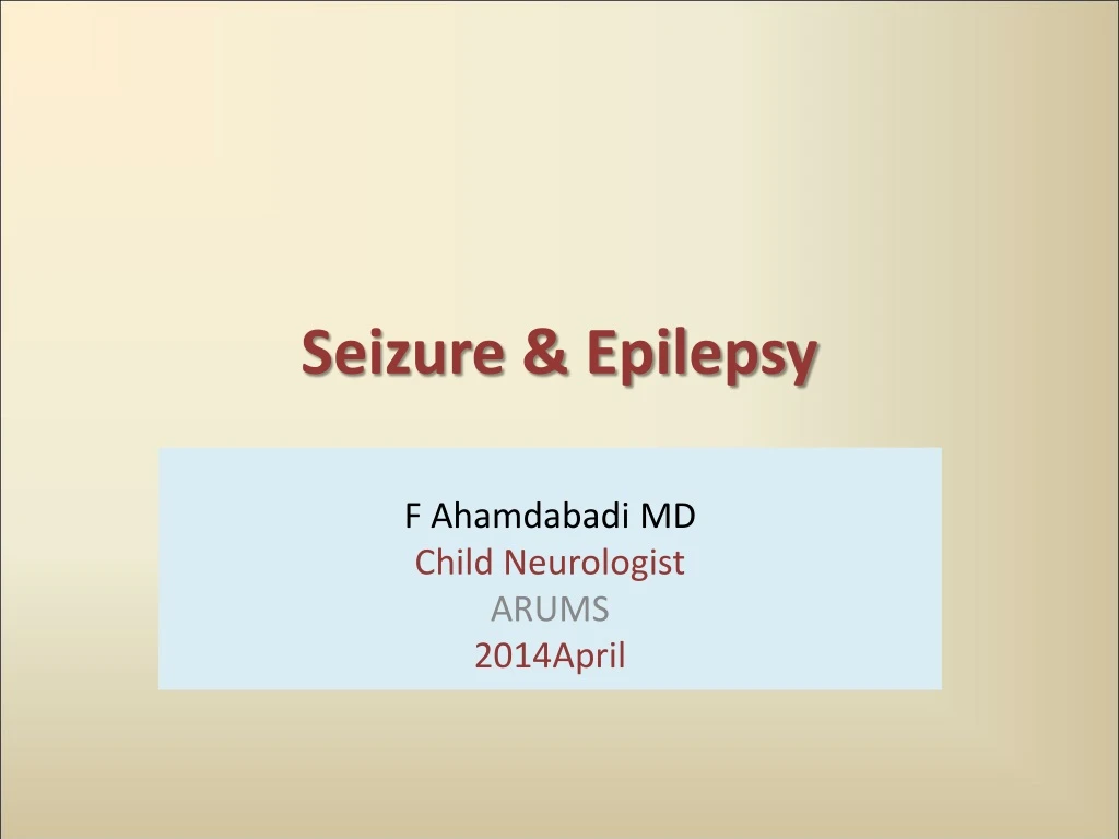 seizure epilepsy
