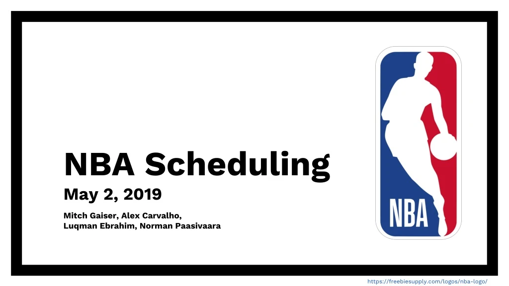 nba scheduling may 2 2019