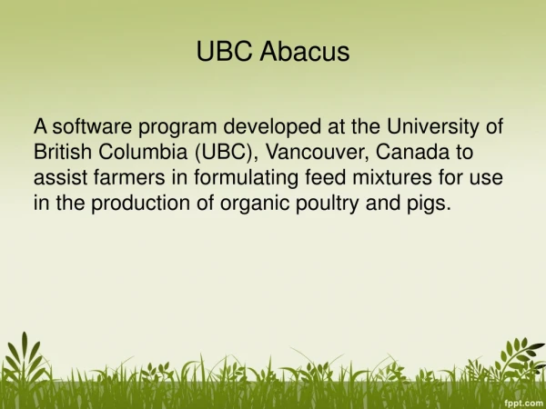 UBC Abacus