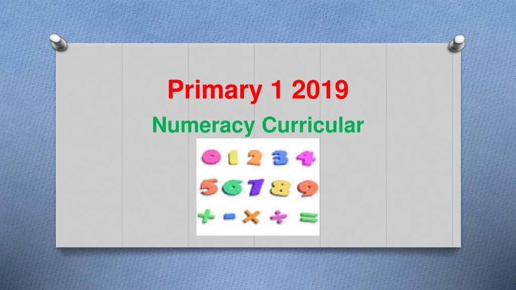 primary 1 2019