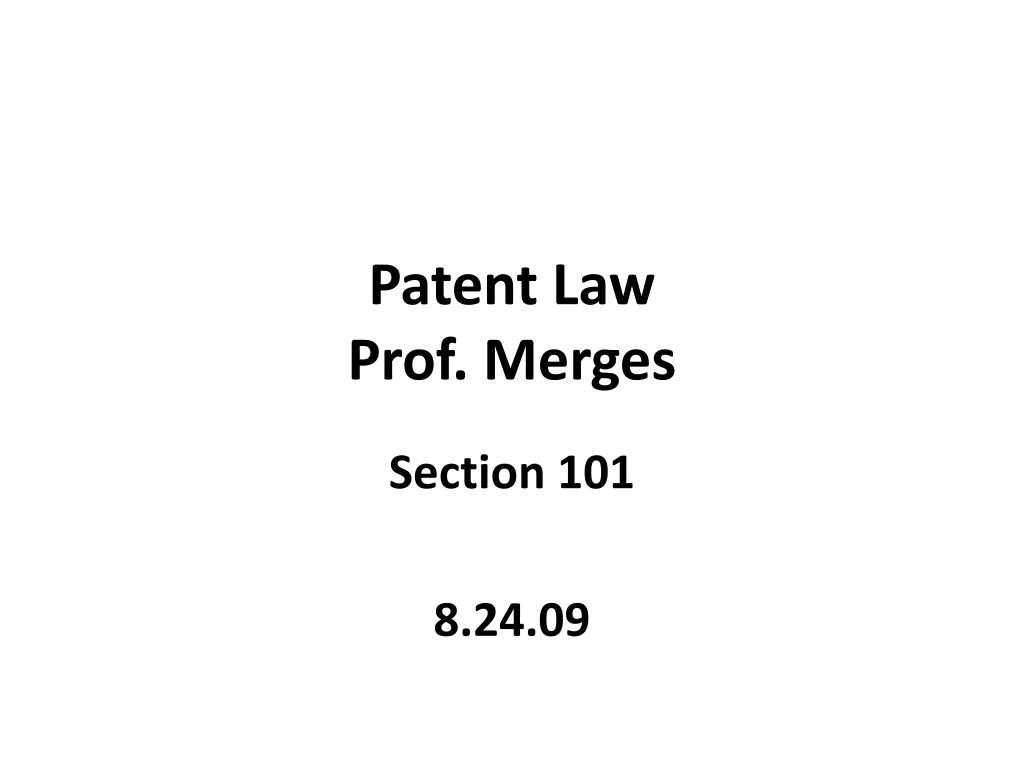 patent law prof merges