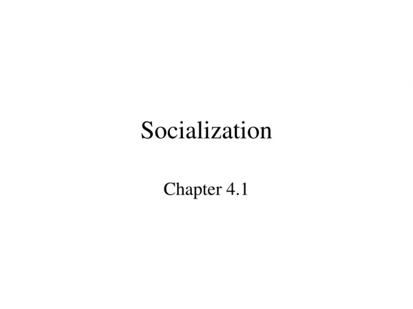 Socialization