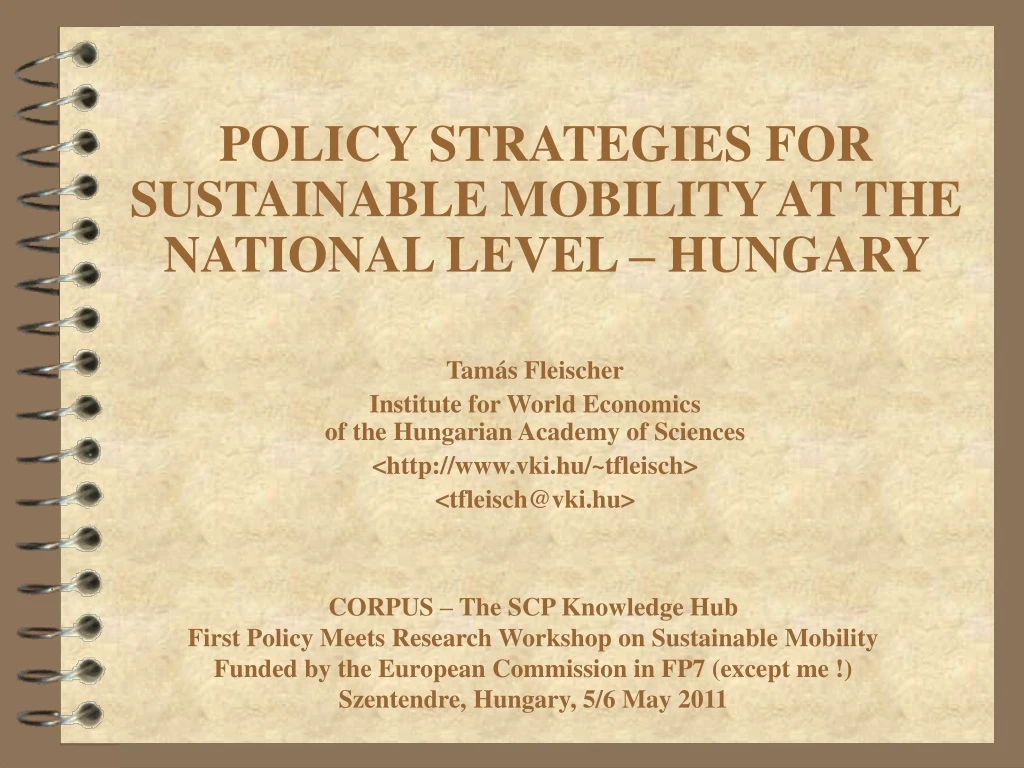 policy strategies for sustainable mobility at the national level hungary