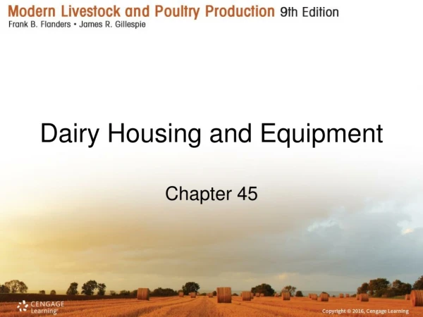Dairy Housing and Equipment