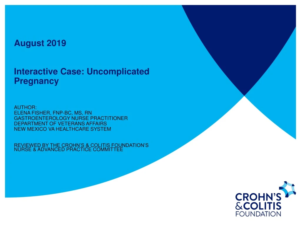 august 2019 interactive case uncomplicated pregnancy