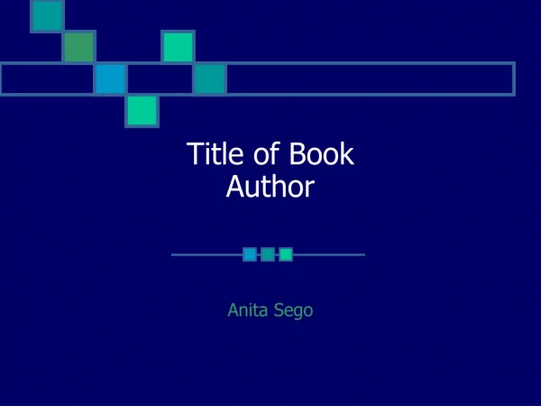 Title of Book Author