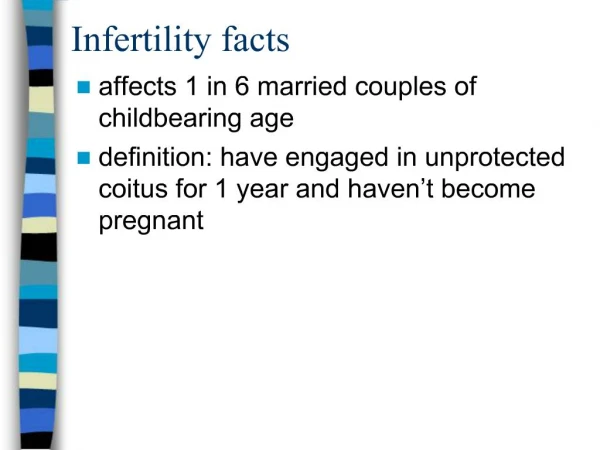 Infertility facts